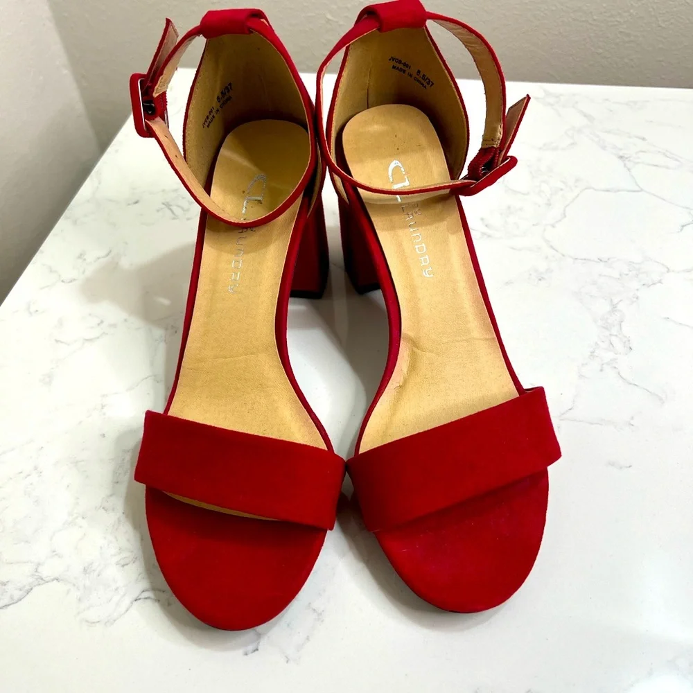 Chinese Laundry Women’s Jody, Red Heeled Sandals, Size 6.5M - Picture 1 of 5